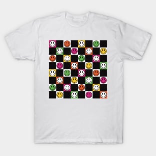 Checkerboard Smiley Faces T-Shirt